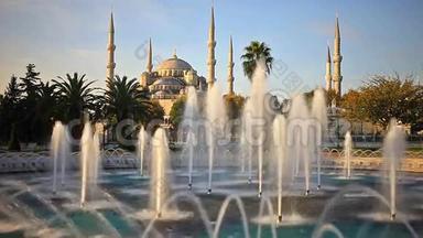 苏丹·艾哈迈德<strong>清真寺</strong>（蓝色<strong>清真寺</strong>），土耳其伊斯坦布尔。